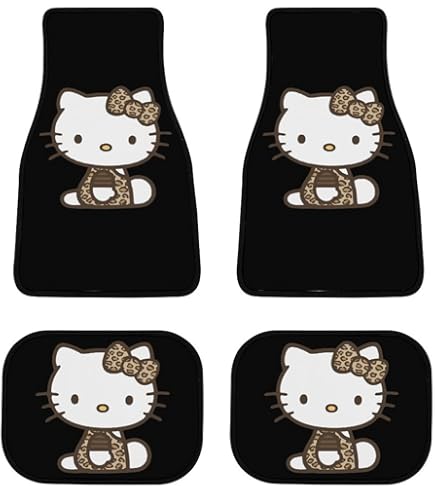 Amazon | 車用フロアマット ハローキティ ヒョウ柄 カーマット 4枚